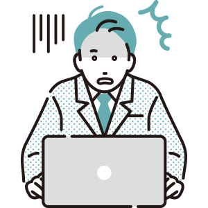 ECについての知識が全くない男性イラスト